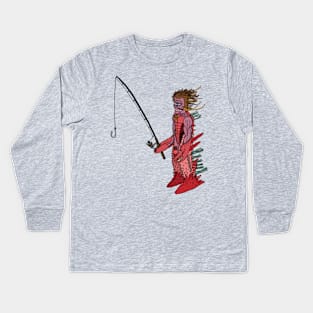 Fishing Day Kids Long Sleeve T-Shirt